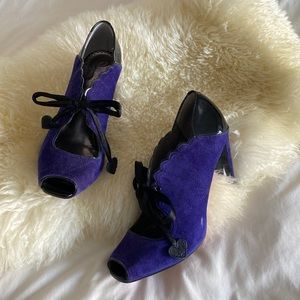Poetic Licence Blue peep-toe heels